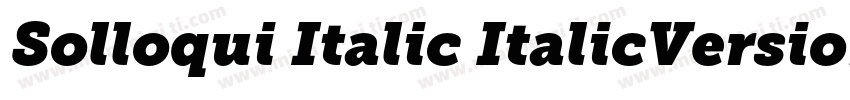 Solloqui Italic ItalicVersion 1000字体转换